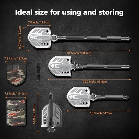Ultimate Survival Shovel + Bonus Carry Case