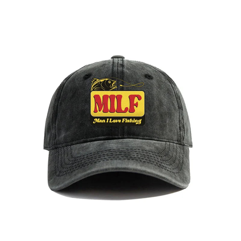 MILF - Man I Love Fishing Retro Baseball Cap