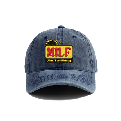 MILF - Man I Love Fishing Retro Baseball Cap
