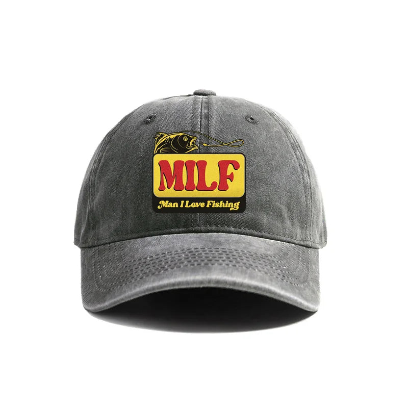 MILF - Man I Love Fishing Retro Baseball Cap