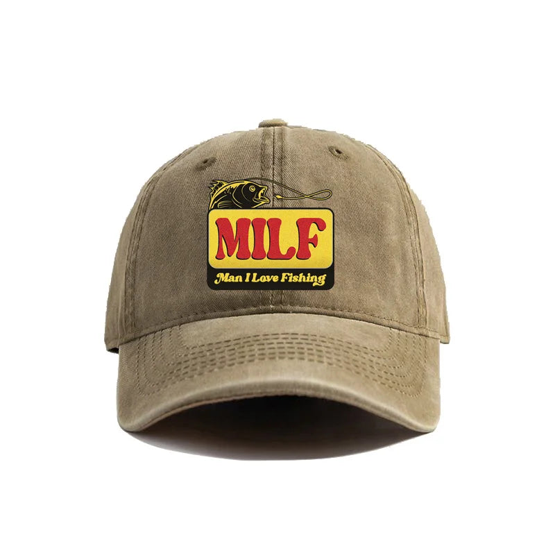 MILF - Man I Love Fishing Retro Baseball Cap