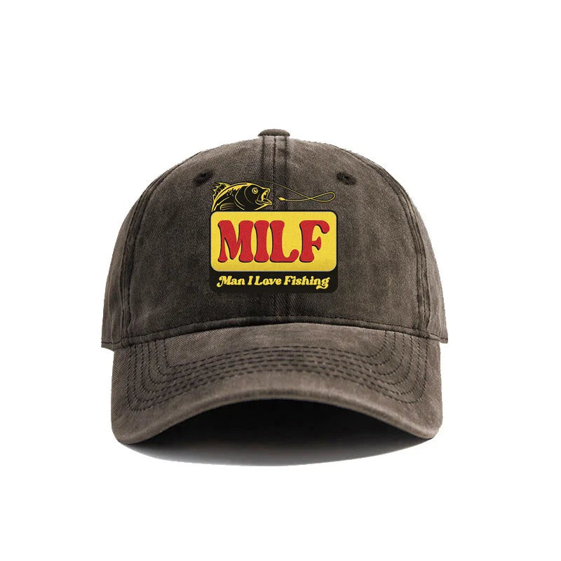 MILF - Man I Love Fishing Retro Baseball Cap
