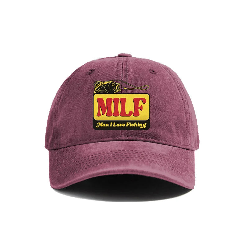 MILF - Man I Love Fishing Retro Baseball Cap