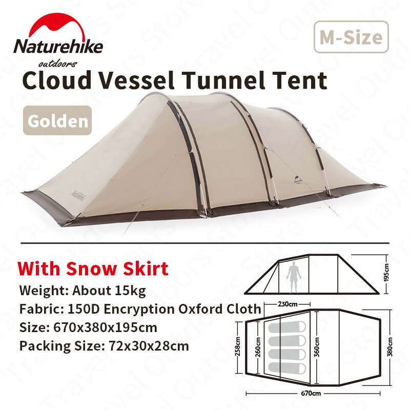 Cloud Vessel Tunnel Tent 4-5 Persons