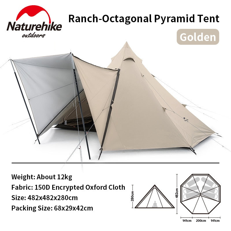 Naturehike Family Pyramid Tent 5-8 Persons