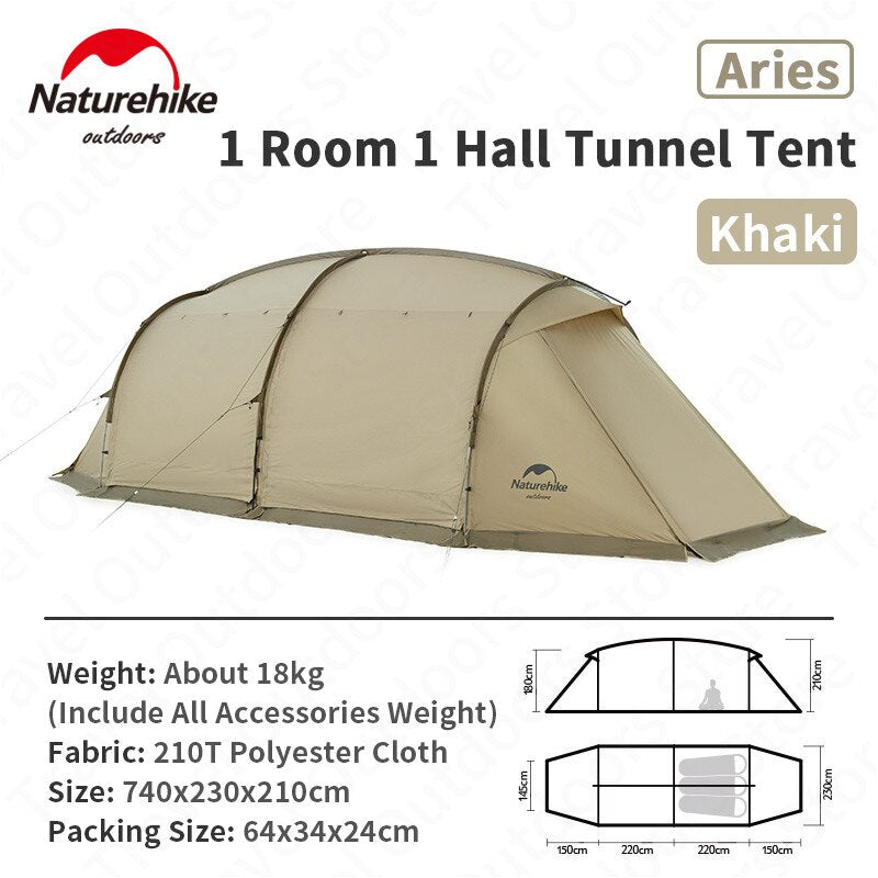 Naturehike ARIES Large Tunnel Tent - 4 Person
