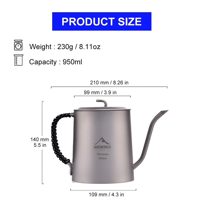 Widesea Titanium  950ml Kettle