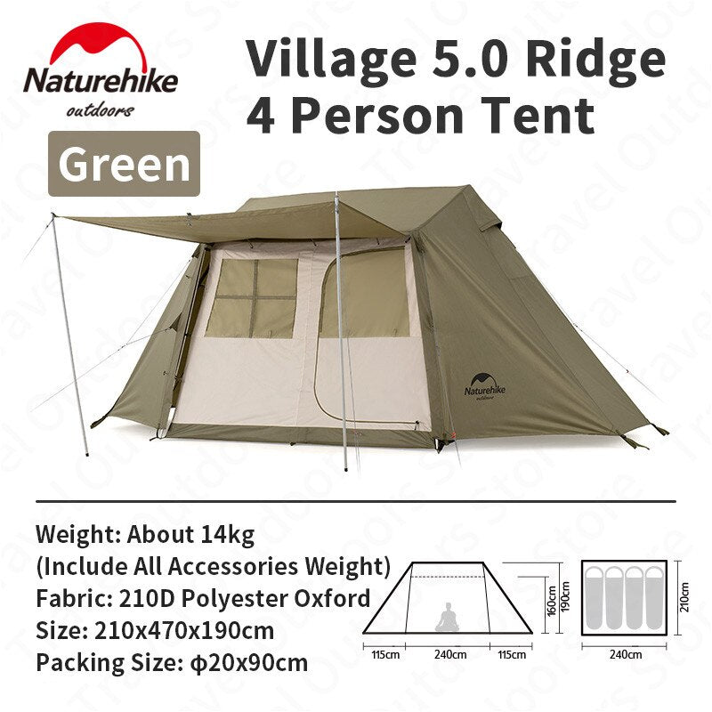 Naturehike Adventure Hut 3-4 Person Tent