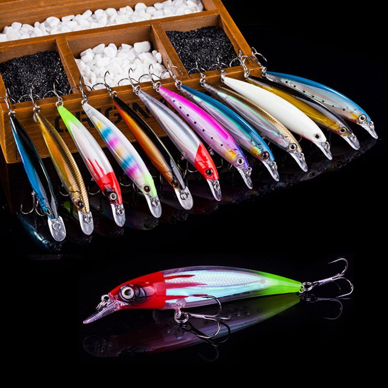 Luminous Jerk Bait Set - 10 Pack