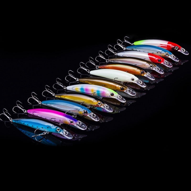 Luminous Jerk Bait Set - 10 Pack