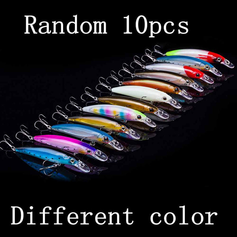 Luminous Jerk Bait Set - 10 Pack