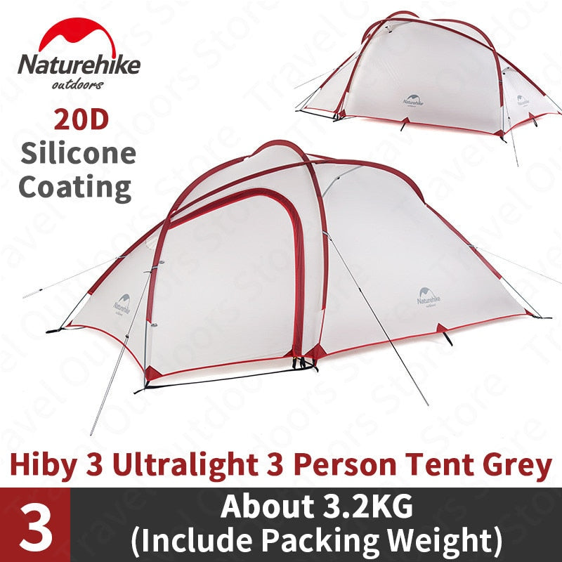 Naturehike Hiby Ultralight Camping Tent 3-4 Persons