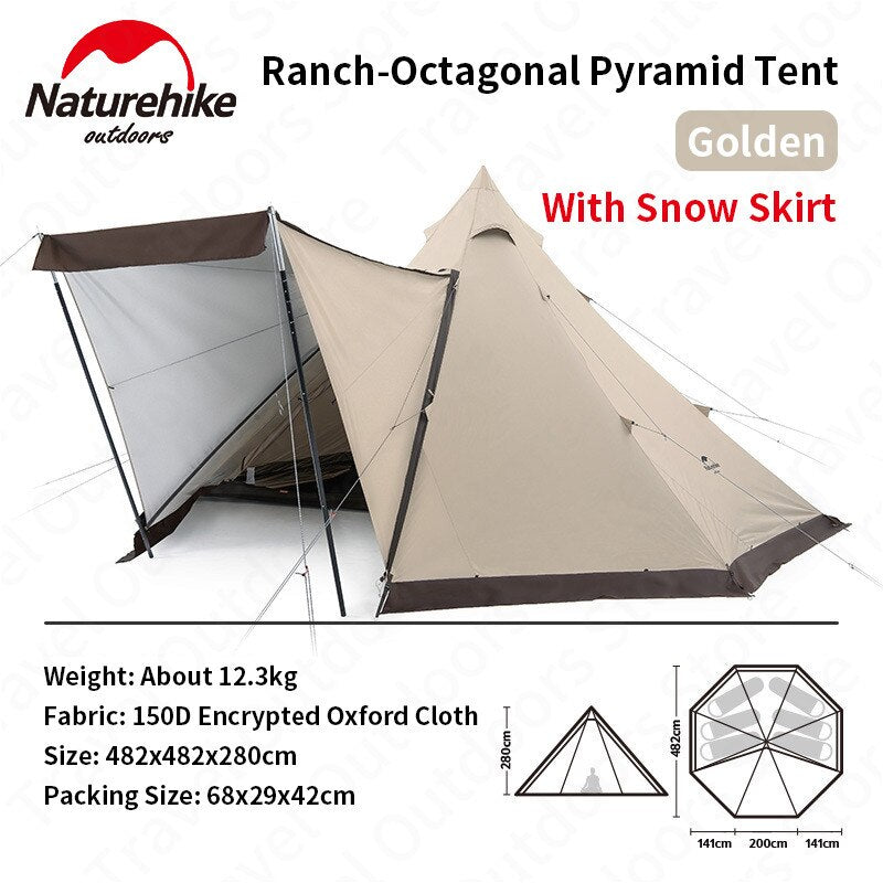 Naturehike Family Pyramid Tent 5-8 Persons