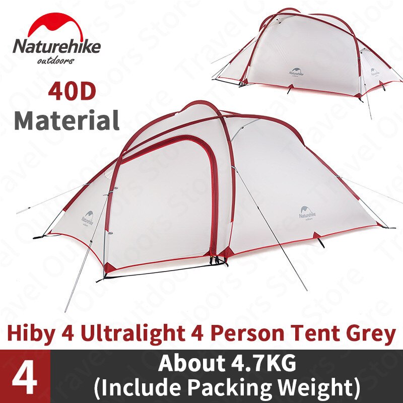 Naturehike Hiby Ultralight Camping Tent 3-4 Persons