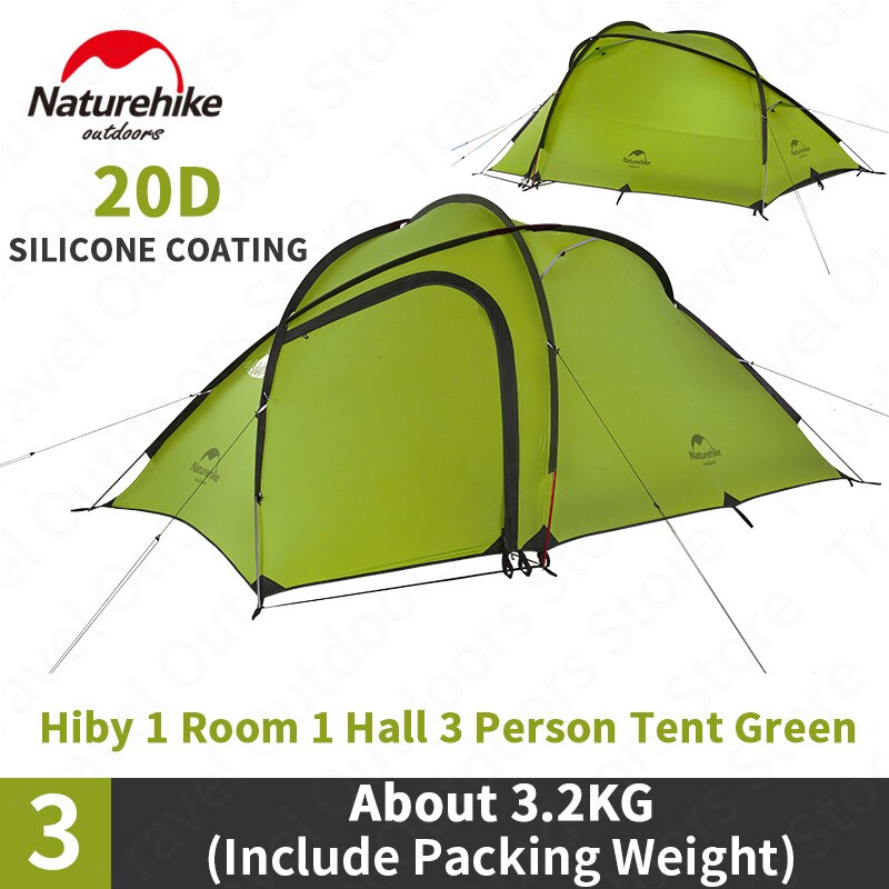 Naturehike Hiby Ultralight Camping Tent 3-4 Persons